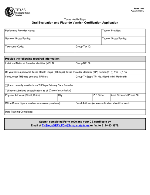 Form 1090  Printable Pdf