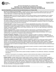 Formulario 1735-SP-S Apendice a Los Requisitos De Prestacion De Servicios - Programa De Servicios Comunitarios a Domicilio De Star+plus - Texas (Spanish)