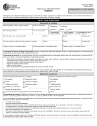 Document preview: Formulario 3035-S Programa Para La Salud Renal (Khc) Solicitud - Texas (Spanish)