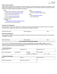 Form 1335 Antiviral Agents for Hepatitis C Virus Initial Authorization Request (Medicaid) - Texas, Page 3