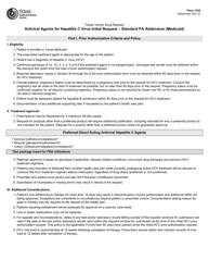 Form 1342 Antiviral Agents for Hepatitis C Virus Initial Request - Standard Pa Addendum (Medicaid) - Texas