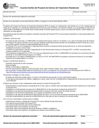 Document preview: Formulario 3301-S Acuerdo Familiar Del Proyecto De Centros De Tratamiento Residencial - Texas (Spanish)