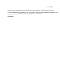 Formulario 2822-S Notification of Change in Rtc Project Case Status - Texas (Spanish), Page 2