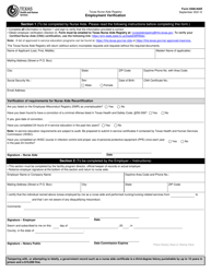 Form 5506-NAR &quot;Employment Verification&quot; - Texas