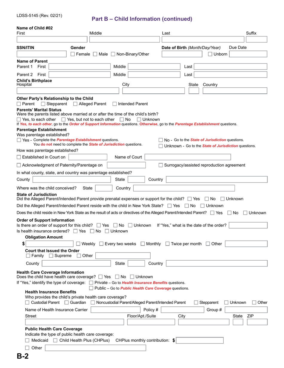 Form LDSS-5145 Referral for Child Support Services - New York, Page 12