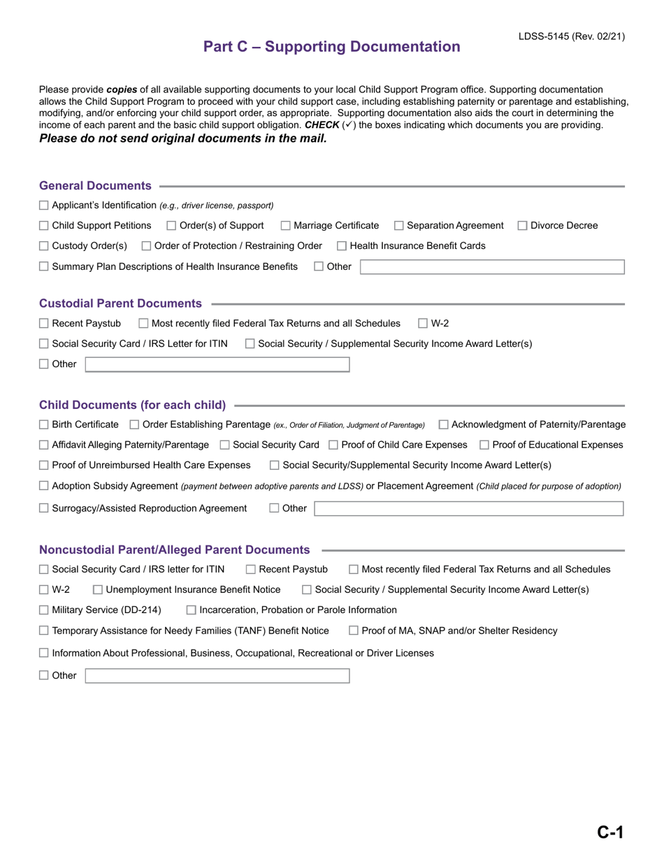 Form LDSS-5145 Referral for Child Support Services - New York, Page 13