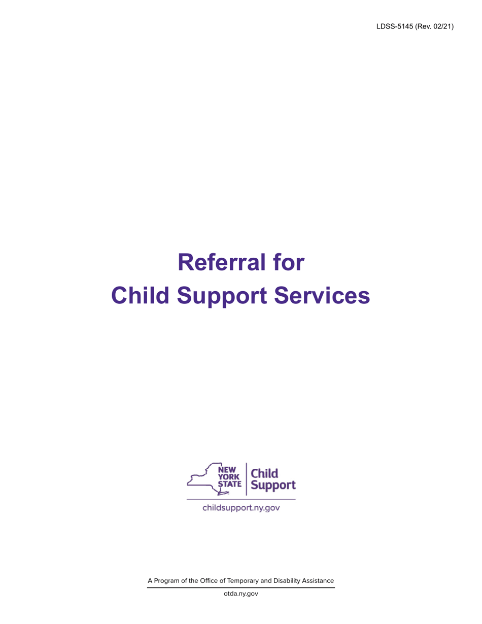 Form LDSS-5145 Referral for Child Support Services - New York, Page 1