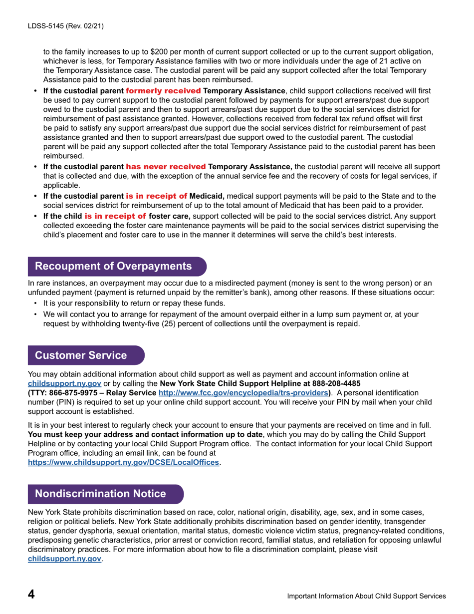 Form LDSS-5145 Referral for Child Support Services - New York, Page 6