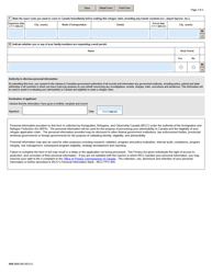 Form IMM0008 Schedule 12 Additional Information - Refugee Claimants Inside Canada - Canada, Page 2