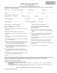 Utilization Review (Ur) Complaint Form - California, Page 2