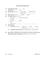 ADEM Form 52 &quot;Registration Form for the Construction, Installation, or Modification of an Incinerator&quot; - Alabama, Page 4