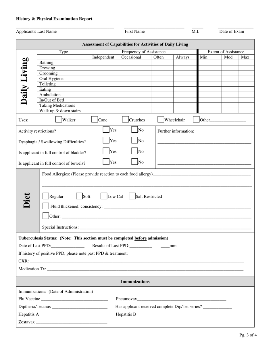 Alaska History and Physical Report Fill Out, Sign Online and Download