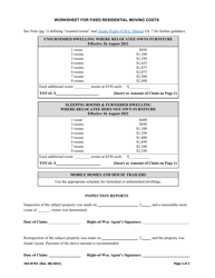 Form 25A-R753 Claim for Fixed Moving Expenses and Dislocation Allowance (Residential) - Alaska, Page 2