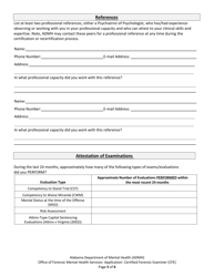 Certified Forensic Examiner (Cfe) Application - Alabama, Page 5