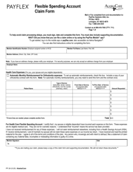 Form PF-24 &quot;Flexible Spending Account Claim Form&quot; - Alaska