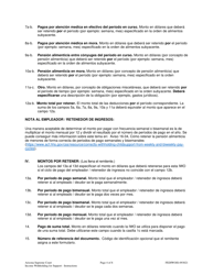 Instrucciones para Retencion De Ingresos Para Pension Alimenticia De Menores - Arizona (Spanish), Page 4