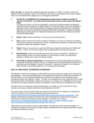 Instrucciones para Retencion De Ingresos Para Pension Alimenticia De Menores - Arizona (Spanish), Page 5
