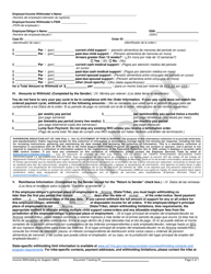 Income Withholding for Support - Sample - Arizona (English/Spanish), Page 2