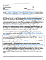 Income Withholding for Support - Sample - Arizona (English/Spanish), Page 3
