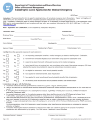 &quot;Catastrophic Leave Application for Medical Emergency&quot; - Arkansas