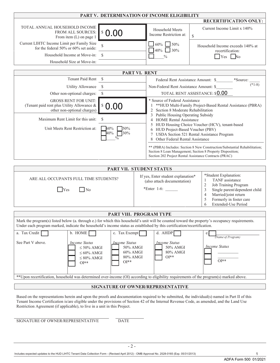 Adfa Form 500 Fill Out Sign Online And Download Fillable Pdf Arkansas Templateroller 7559