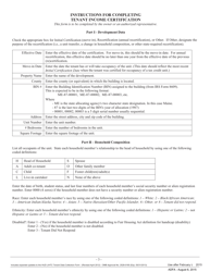 ADFA Form 500 Tenant Income Certification - Arkansas, Page 3