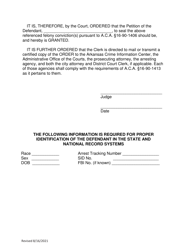 Order to Seal Felony Under Act 1460 of 2013 - Arkansas, Page 3