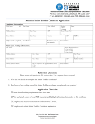 Arkansas Infant Toddler Certificate Application - Arkansas, Page 2