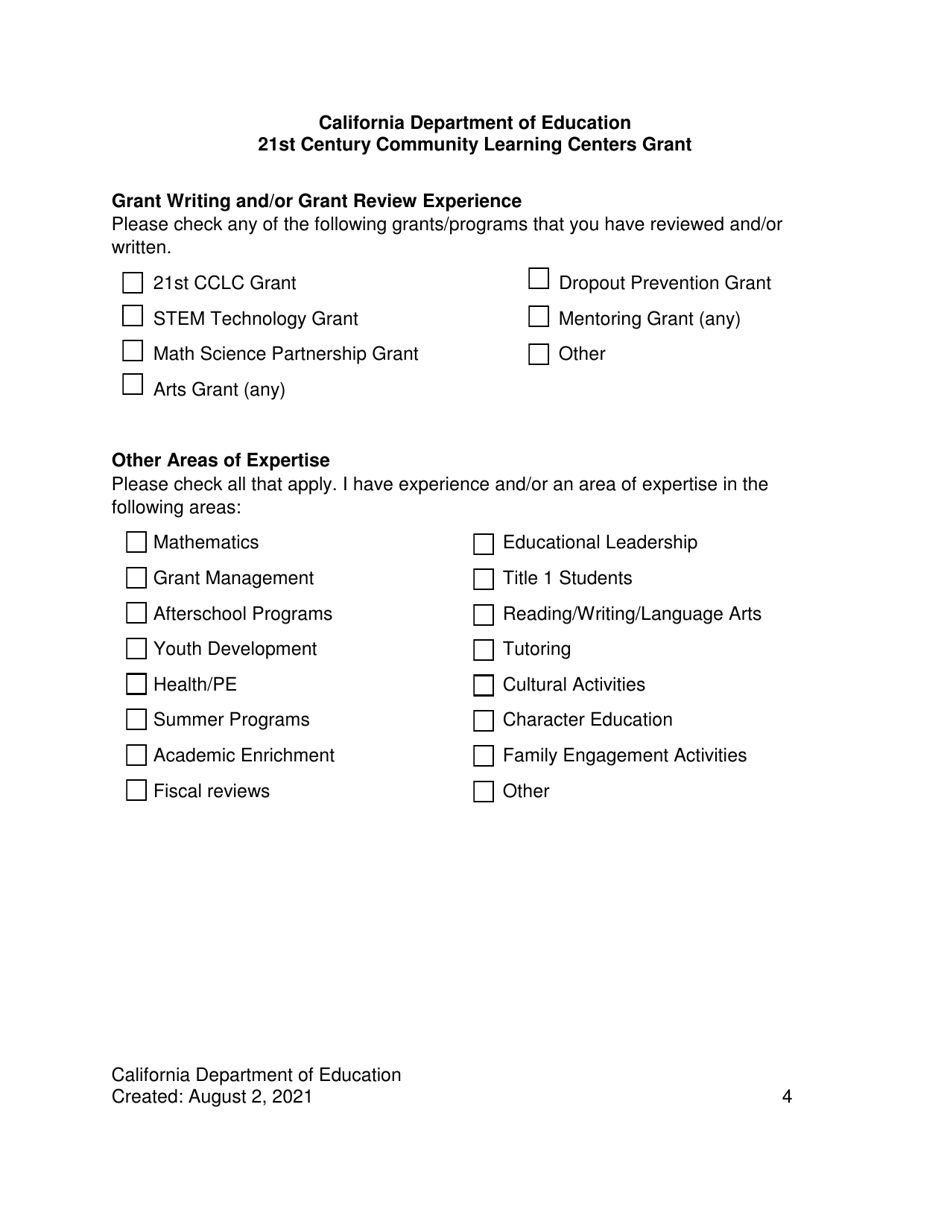 california-21st-century-community-learning-centers-grant-application