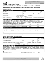 Form 238-3A Application for Idaho Class II Operator&#039;s Permit (Well Drilling) - Idaho, Page 2