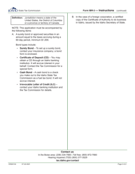 Form IBR-3 Fuel Distributor License Application - Idaho, Page 5