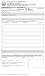 Form SC-1AP State Legislature - Independent Petition for Candidacy - Idaho, Page 3