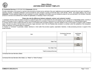 Form GOMBGATU-3002 Uniform Grant Budget Template - Illinois, Page 15