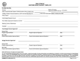 Form GOMBGATU-3002 Uniform Grant Budget Template - Illinois, Page 27