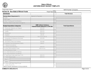 Form GOMBGATU-3002 Uniform Grant Budget Template - Illinois, Page 7