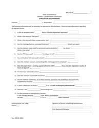 Document preview: Stipulation Questionnaire - Connecticut