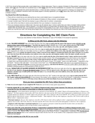 Form 30C Notice of Claim for Compensation (Employee to Administrative Law Judge and to Employer) - Connecticut, Page 2