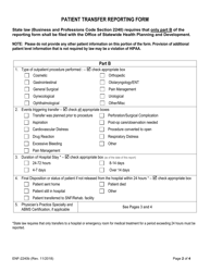 Form ENF-2240B Patient Transfer Reporting Form - California, Page 2