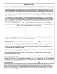Form 07R-44 Retired Physician Application for Exemption From Payment of Renewal Fee - No Practice Allowed - California, Page 2