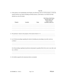 Form CC-GN-001 Petition for Guardianship of Minor - Maryland, Page 5
