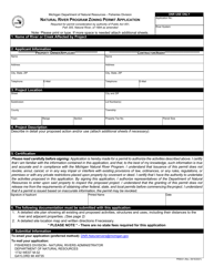 Form PR8031 &quot;Natural River Program Zoning Permit Application&quot; - Michigan