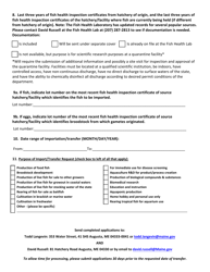 Application for a Permit to Import or Transfer Live Fish, Fish Embryos, and Fish Gametes - Maine, Page 2