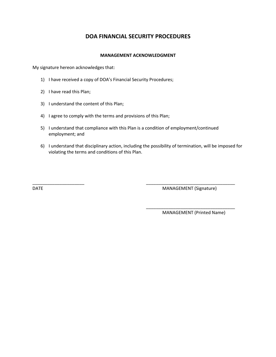 Louisiana Management Acknowledgment - Fill Out, Sign Online and ...