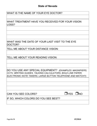 Application for Older Individuals Who Are Blind Program - Nevada, Page 8