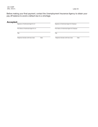 Form UIA1439P Special Payment Plan Commitment - Michigan, Page 2