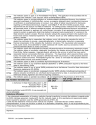 Form PSS-030 In-state Application and Approval Form for Institutional Participation in Sara - Michigan, Page 2