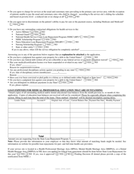 Application for Continuation of Contract - New Hampshire State Loan Repayment Program - New Hampshire, Page 4