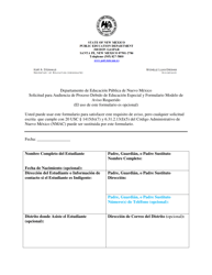 Document preview: Solicitud Para Audiencia De Proceso Debido De Educacion Especial Y Formulario Modelo De Aviso Requerido - New Mexico (Spanish)