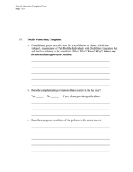 Special Education Complaint Form - New Mexico, Page 3