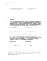 Special Education Complaint Form - New Mexico, Page 4
